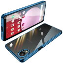 Galaxy A23 ケース クリア SC-56C SCG18 ギャラクシーA23 透明 カバー TPU 薄型 軽量 耐衝撃 メッキ加工 ソフトケース 人気 保護カバー(ブルー)(2)