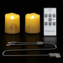 キャンドル led 充電式 キャンドルライト PChero 充電式ledキャンドル USB充電式 常夜灯 タイマー機能 治癒雰囲気 省エネ 長持ち 夏祭り リモコン 2個セット キャンドルライトキャンドル led 充電式キャンドル