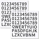 シール アルファベット 数字 ナバー ステッカー 番号シール 大きい 大文字 小文字 防水 大きめ 英語 ラベル (3.3cm数字+アルファベット)