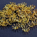 【LEISURE CLUB】座金 花座 つまみ細工 蕾 つぼみ パール金具 100個 外径9.5mm 銅 フラワー イヤリング 副資材 セット ジュエリー メタルパーツ アクセサリー パーツ 手芸 クラフト ハンドメイド DIY材料 手芸用品 ゴールド
