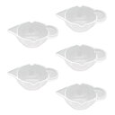YFFSFDC レジン道具 調色パレット 5枚入り シリコン製 UVレジン用ツール 柔らかい DIY 手芸 絵皿 パレット UVレジン用具 半透明 ハンドメイド道具