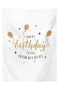 YFFSFDC バースデータペストリー 誕生日 飾り付け バースデー Happy Birthday おしゃれ 壁掛け フォトポスター 写真背景 100×70cm ナチュラルでおしゃれ お祝い 記念写真 ハーフバースデー 男の子 女の子 白