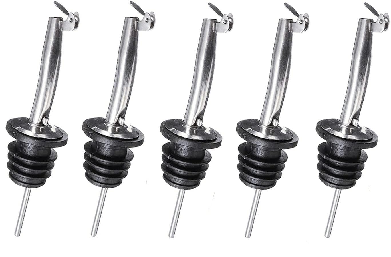 YFFSFDC ボトル ポアラー 5個セット 液体 ディスペンサー オリーブオイル ワイン 酒 カクテル 定量 適..