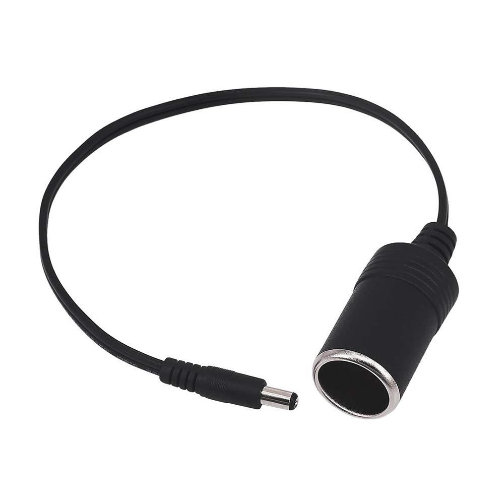 YFFSFDC シガーソケット メス DCジャック 5.5-2.1mm オスコネクタ付き シガレットライター 12V コネクタアダプタ 30cm