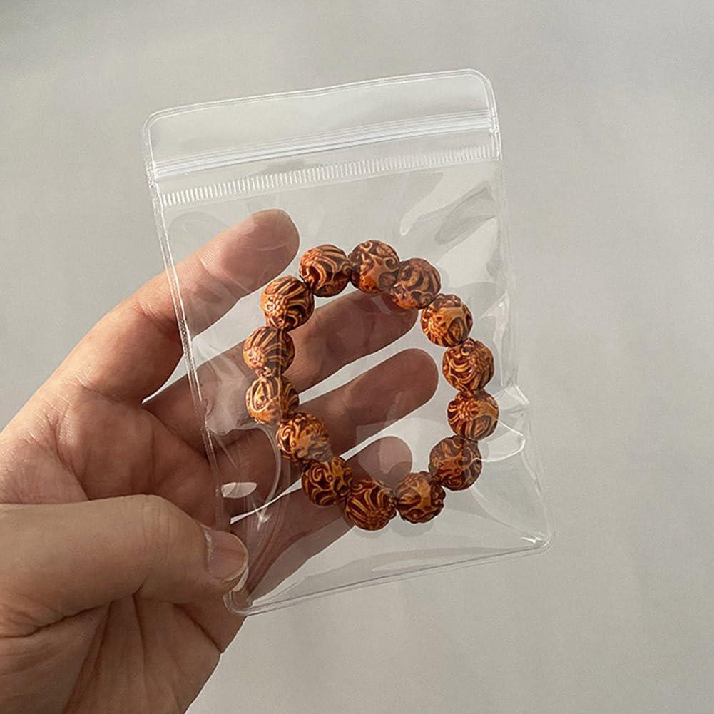 ジュエリー袋 pvc 50枚入 ジュエリーポーチ 透明 パッキング ビニール チャック付き 密封 抗酸 化 変色..