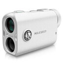 MiLESEEY ゴルフ レーザー距離計 【IP65防水/手のひらサイズ/超速0.1S測定】 PF1 超小型 1000yd対応 高透過率 7.5°視野角 6倍望遠 高低差補正 競技対応 ピンロック/振動 USB-C充電式 超軽量 防水専用ケース付き ゴルフ距離計 レーザー ゴルフ 距離計測器 (ホワイト)