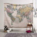 Dekori タペストリー 世界地図 壁掛け おしゃれ ヴィンテージ風 ワールドマップ 復古風 大判 パーティー 部屋 窓 トップ飾り 新居祝い 贈り物 個性 ...