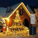 CHMKSTC LED イルミネーションライト クリスマスツリー飾りライト 2M*8本 280電球 ストリングライト ドレープライト フェアリーライト LED電飾 USB式 リモコン制御 メモリー機能 8種点灯モード タイマー機能 屋外 IP44防水 高輝度 クリスマス/正月/パーティー/誕生日/記念日/