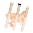 サムコス コンシーラー ブラシ 3本セット 化粧ブラシ ファンデーションブラシ 柔らかくて持ち運びやすい スポンジヘッド 精密 自然 携帯便利 粉飛びしないメイクブラシ 化粧用品