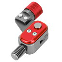 SANLIKE タモジョイント 玉枠用ジョイント ビッグボタン式 ランディングネット ジョイント 航空アルミ素材 ワンタッチ 片手操作 タモ網ジョイントパーツ ロック機能付き レッド