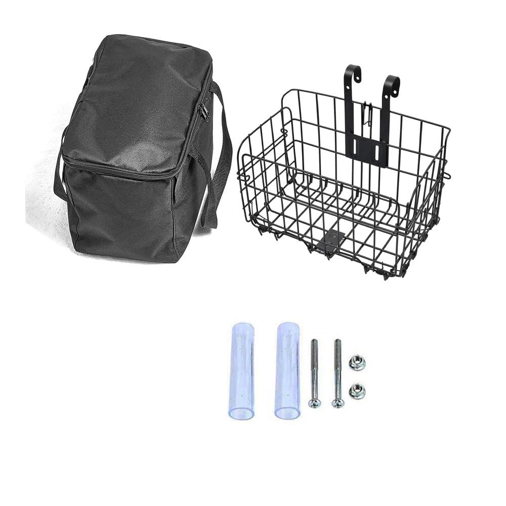 自転車かご 前カゴ 大容量 防塵 防水 取り外し可能 折りたたみ 取り付け簡単 マウンテンバイク 折り畳み自転車 通勤車 電動車 自転車 クロスバイク アウトドア向け 耐荷重10KG(防水ライナーを折りたたむ, 34*19.5*22)