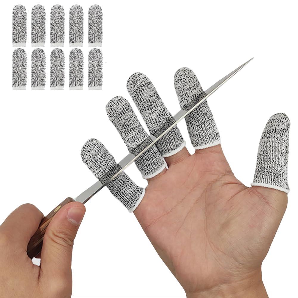 指保護サック 耐切創指サック 防刃 グローブ 切れない 滑り止め 防災 防割 園芸 キャンプ アウトドア 用品 手指保護キャップ 指先の危険作業に （10枚入り）
