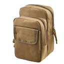 YAPJEB モールポーチ サバゲー molle ポーチ 水筒 ペットボトル ホルダー スマホポーチ モールシステム ミリタリー EDC ユーティリティポーチ 登山 サバイバル お釣り (01 カーキ)