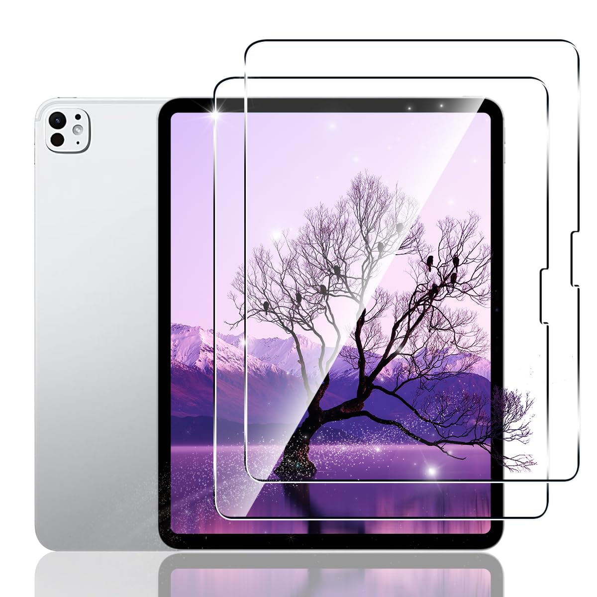 【2枚セット】 対応 iPad Pro 11インチ (20 24) M4 ガラスフィルム 2枚 【日本製素材旭硝子製】 対応 iPad Pro 11インチ 20 24 タブレット フィルム 強化ガラス 液晶 保護フィルム ケース カバー 高透過率 硬度9H 飛散防止 気泡防止 耐指紋 撥油性 ラウンドエッジ加工 簡単貼