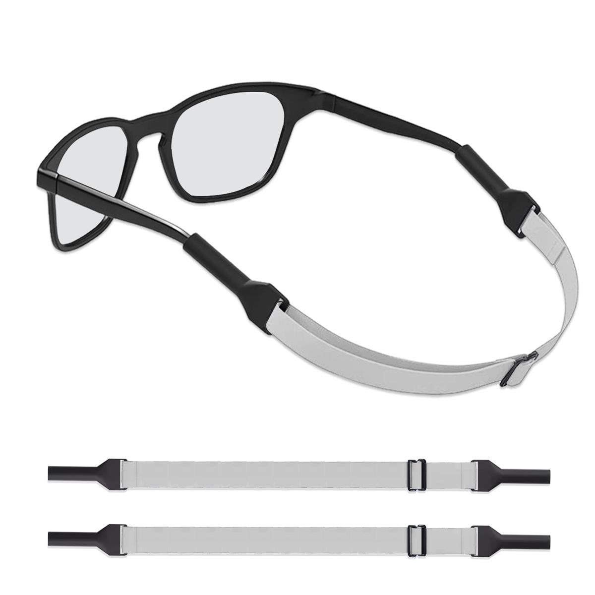 [ZXZone] 子供用メガネバンド メガネずれ落ち防止 メガネストラップ 眼鏡ずれ落ち防止バンド スポーツ眼鏡ストラップ 眼鏡バンド 調節可能 めがねストッパー めがね固定 ズレ防止 抗菌加工 2枚セット (子供用,シルバー)