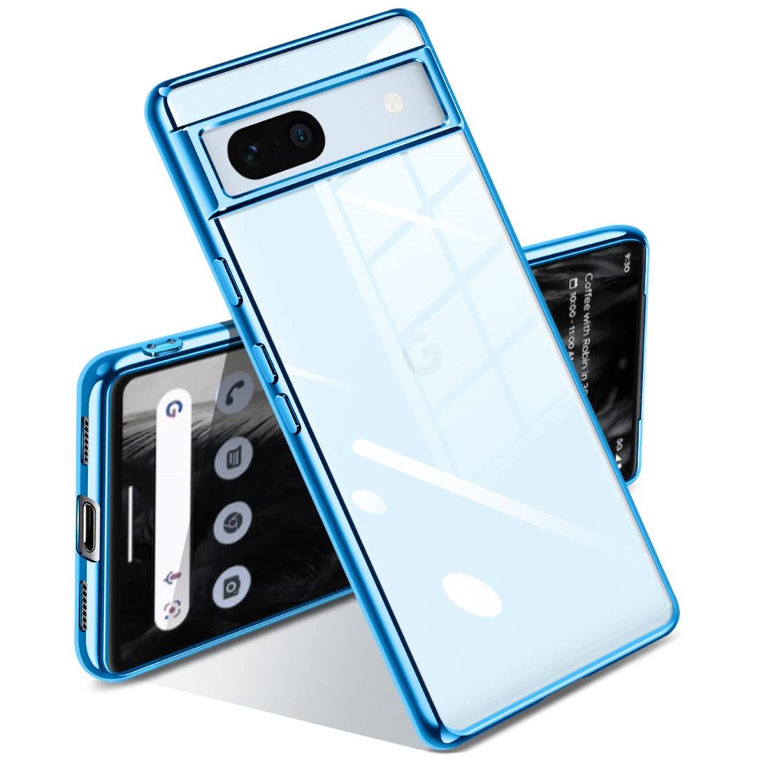 Google Pixel 7a ケース クリア 耐衝撃 ピクセル 7a カバー 透明 メッキ加工 可愛い ワイ ヤレス充電 ..