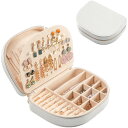 ProCase 小さなジュエリーボックス 半円形 小型宝石箱 旅行・出張用 女性 アクセサリ ジュエリー収納 シルバー・Lサイズ