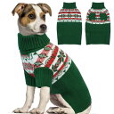 IECOii 犬 クリスマス 服 タートルネック 犬 セーター 犬 服 冬 スノーフレーク柄犬の服 誕生日 聖夜 新年 防寒着 トイプードル 服 チワワ 服 フ...