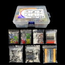 YFFSFDC 電子工作基本部品セット 金属皮膜抵抗器 発光ダイオード LED 電解 コンデンサ セラミック コンデンサー トランジスタ 電子部品セット6種類 合計1500本(4)