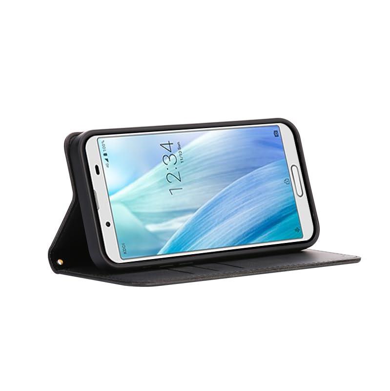 AQUOS sense3/sense3 lite/sense3 basic/Android One S7 ケース 手帳型 カバー PUレザー カード収納 財布型 耐衝撃 ケース マグネット スタンド機能付き 5色 (AQUOS sense3/sense3 lite/Android One S7 ケース 手帳型) (ブラック)