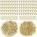 カニカン 10mm 約100個 丸カン 4mm 約200個入 セット メガネチェーン マスクチェーン グラスチェーン ネックレス ブレスレット アンクレット 金...