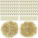 カニカン 12mm 約100個 丸カン 5mm 約200個入 セット メガネチェーン マスクチェーン グラスチェーン ネックレス ブレスレット アンクレット 金...