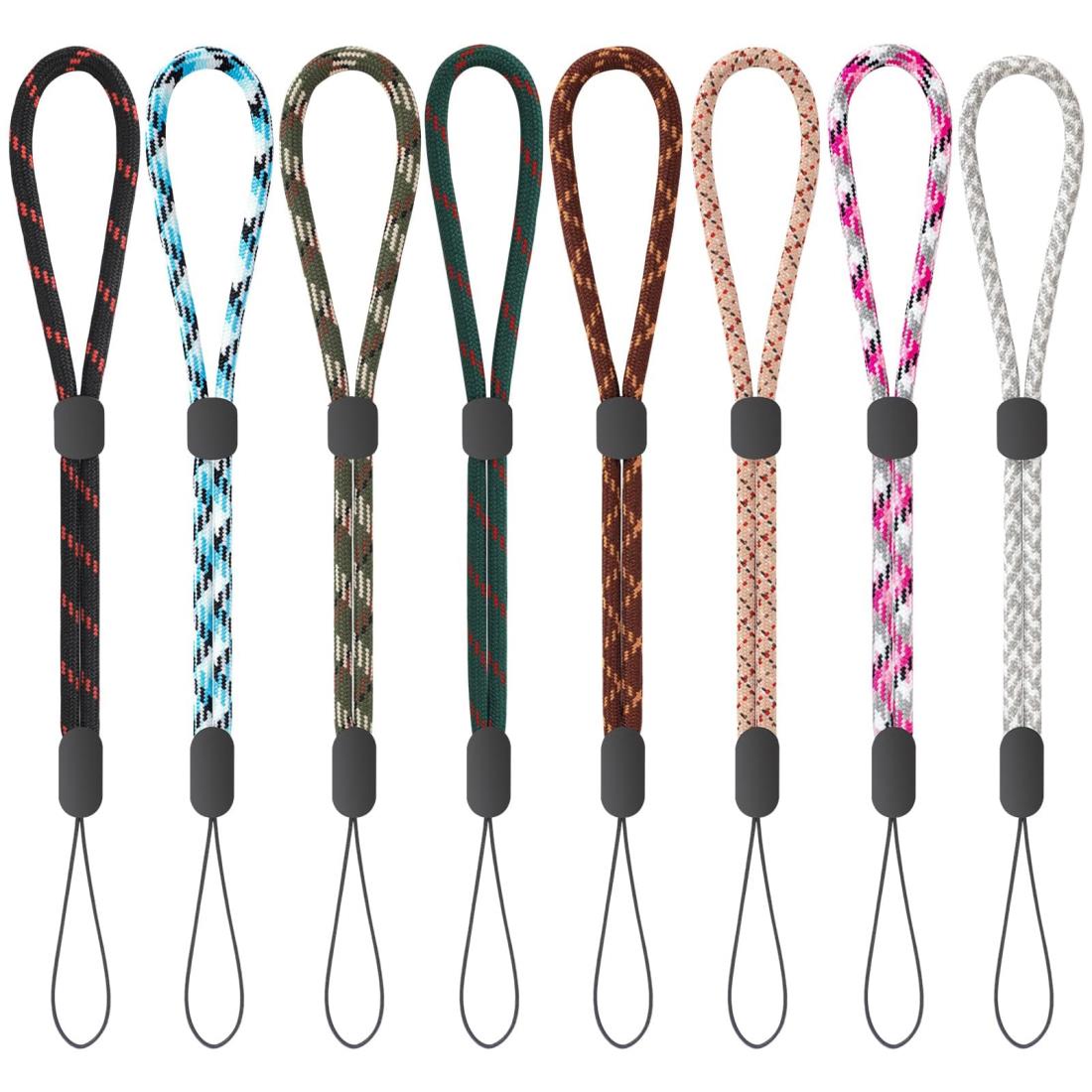 [Cluoling] ハンドストラップ 8本セット 携帯ストラップ ストラップ ショート リストストラップ 落下防止 紛失防止 USBメモリ/鍵/携帯電話/マスコット/キーなどにも適応