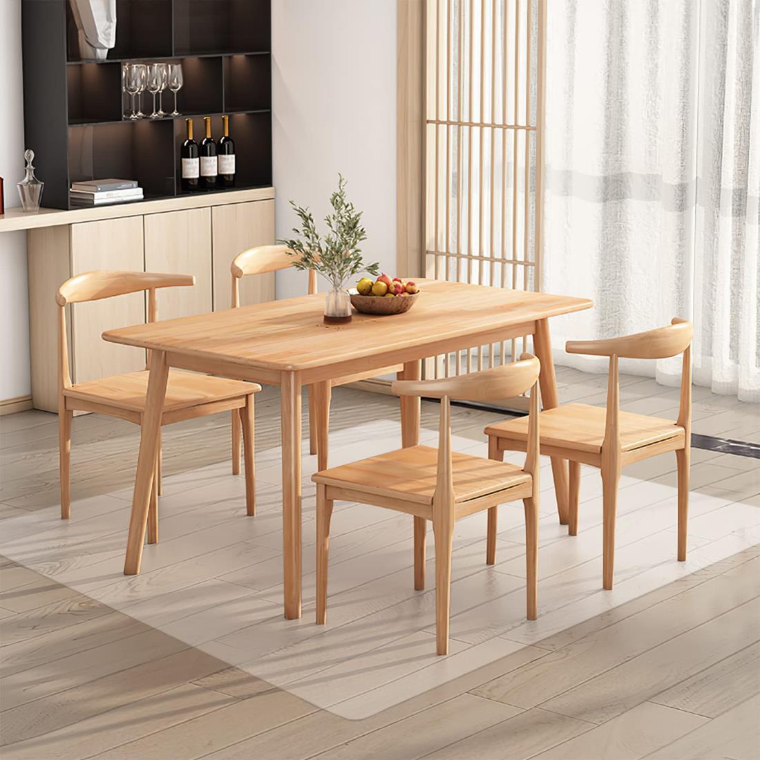 Bloomlover ダイニングマット エンボス加工 透明 200x230cm 厚さ1.5mm 特大サイズ クリア PVC 床を保護するマット 超大判 プロテクターマット 汚れ防止 床暖房対応 滑り止め お手入れ簡単 (エンボス加工 1.5mm,200*230cm)