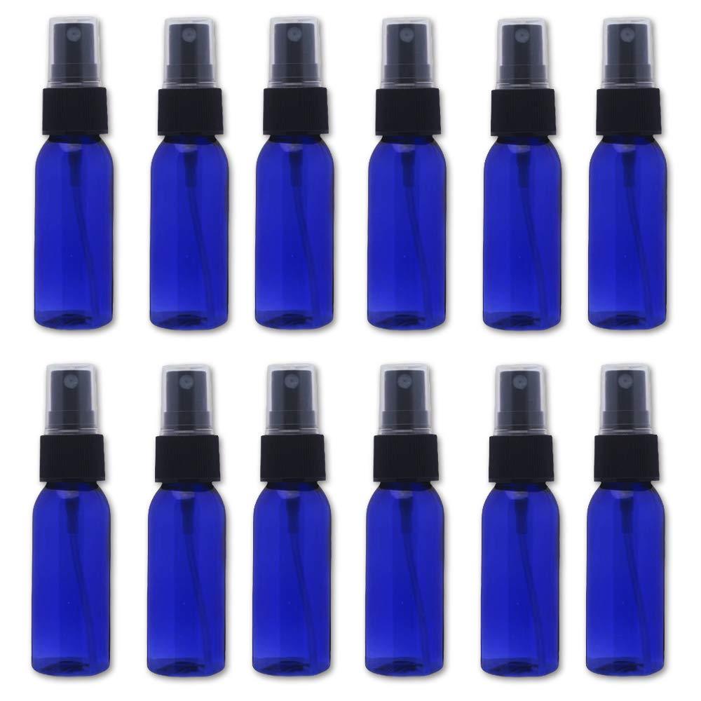 Jie Du スプレーボトル 12本セット 詰替ボトル 遮光 空容器 霧吹き(30ml ブルー)
