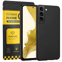 Galaxy S22 ケース ブラック 耐衝撃 落下防止 指紋防止 TPU 素材 超軽量 耐衝撃 ミニマリスト シンプル デザイン ワイヤ レス充電 対応 ギャラクシー S 22カバー(マットブラック) TEELOFU店限定販売