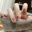 BHIDENAW ネイルチップ 24枚入 ネイルチップ ショート 春夏 ネイルチップ 人気 和風 かわいい シンプル おしゃれ 成人式 入学式 卒業式 結婚式 パーティー できます ネイルシール 花嫁ネイル 光沢 つけ爪 両面テープ ウッドスティック (カレー - H26, M)