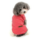RANPHY縞柄ペット服 柔らかい 綿製Tシャツ 愛犬 小型犬 可愛い半袖 タンクトップ 両足のペット服 春夏プルオーバー 犬用 わんこ服 通気 散歩 お出かけ 吸水 速乾 ベス ト ペット用品