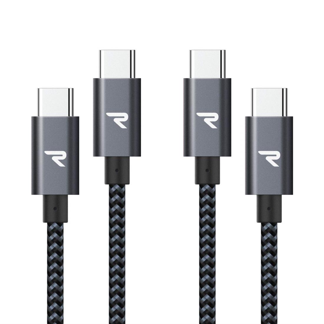 【2本セット 2m+2m】RAMPOW USB C ケーブル PD3.0対応 100W/5A 超高速充電 USB-C &...