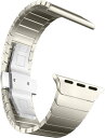 MaKTechステンレススチール金属のリンクブレスレットバンドに対応しますと互換性があるApple Watch Series 9/Ultra 2/SE/8/7/2023 (45mm/44mm/49mm,チタングレー)