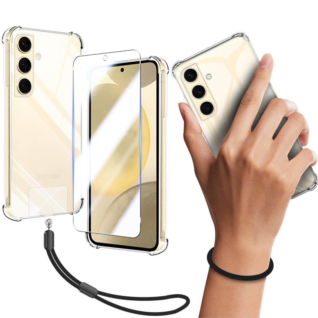 対応 Galaxy S24 5G SCG25 SC-51E SM-S921Q ケース クリア ケース GalaxyS24 5G カバー TPU 保護ケース カバー背面 + Galaxy S24 5G ガラスフィルム GalaxyS24 5G フィルム フィルム Galaxy S24 5G 強化ガラス 強化ガラス