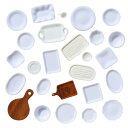 デコパーツ お皿 食器 カップ 26個セット アクセサリー ミックス 樹脂製 かわいい 飾り物 装飾 DIY 飾り物 子供 デコレーションパーツ 手芸 ハンドメイド用(3)