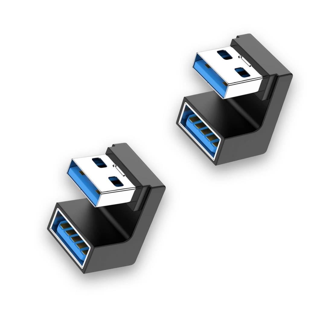 usb変換アダプタ【100W充電速度 10Gbps高速データ伝送】 二個セット usb u型/type a u字 小型 軽量 fujitsu TOSHIBA Lenovo NEC Asus Haseeusbなどのデバイスに対応 usb3.0オス usb3.0メス アダプタ (U字 二番)