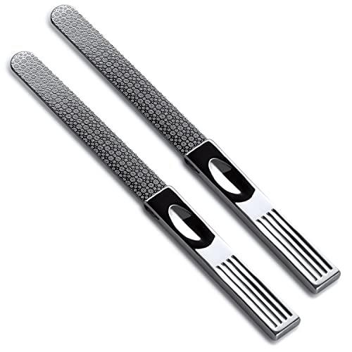 GUROYI 爪やすり 爪磨き 2個セット ステンレス製高級 つめやすり甘皮 ケア ネイルケア つめみがき 携帯..