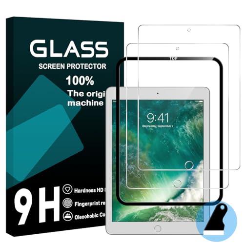 対応 iPad 9.7 / Air2 / Air / iPad Pro 9.7 ( 2017/2018 ) ガラスフィルム ガイド枠付き 【2枚セット-日本旭硝子素材】 ipad air / air2 保護フィルム iPad Pro 9.7 フィルム iPad5 / iPad6 強化ガラス 液晶保護フィルム ガイド枠 全面保護 2.5D 硬度9 H 耐衝撃 飛散防止 貼