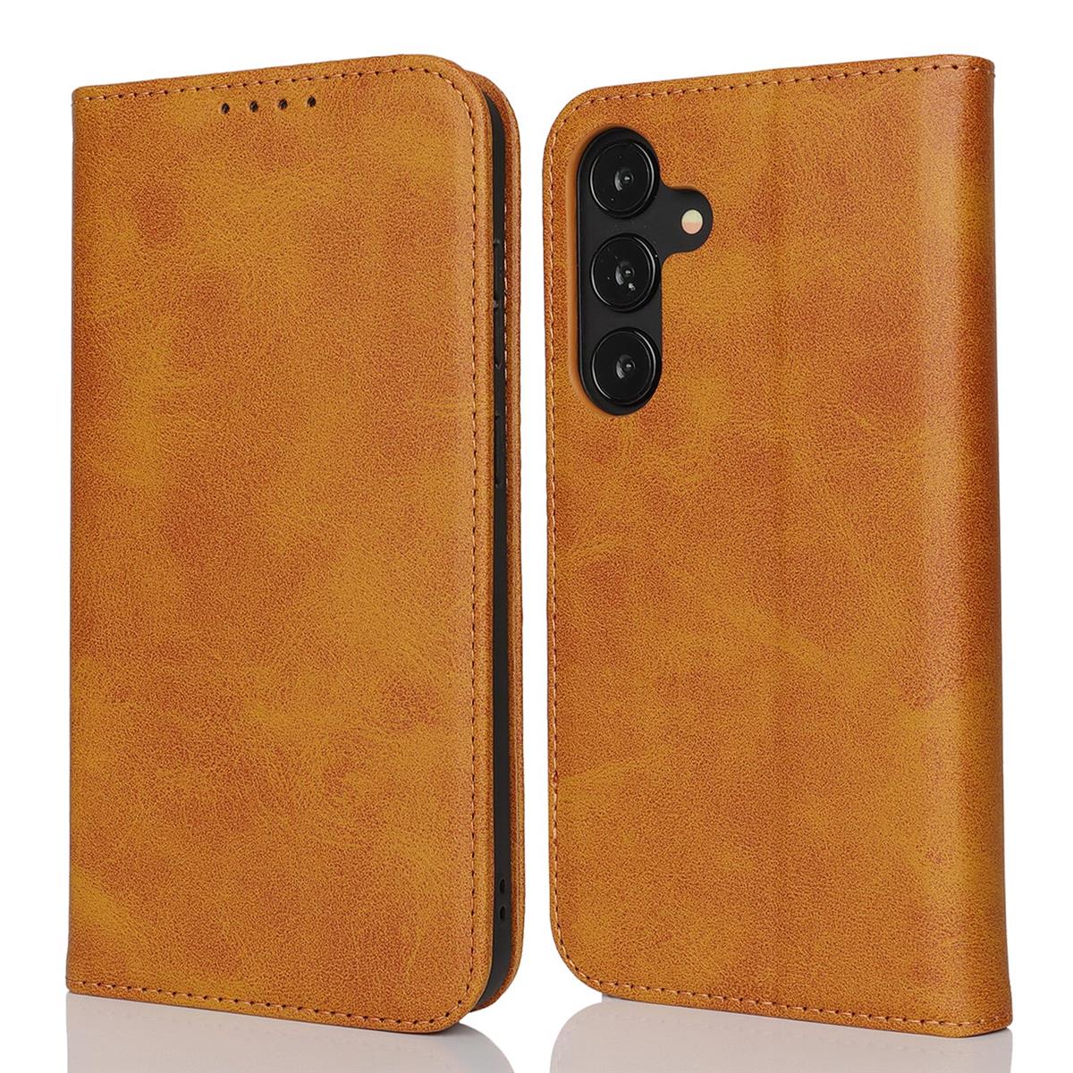 Rakuten - 【Hamany】 galaxy s25 ケース 手帳型 カバー ギャラクシーs25 ケース マグネット式 ギャラクシー s25 ケース docomo SC-51F / au SCG31 耐久性 galaxy s25 ケース 手帳型 レザー samsung サムスン 耐衝撃 カード収納 -ファッション ライトブラウン