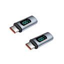 YFFSFDC USB Type C 変換アダプタ LEDワットスクリーン表示【2個セット】 PD対応 100W急速充電 オス-メス スマートチップ搭載 高速デ...