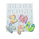 YFFSFDC 丸文字 アルファベット シリコンモールド 角がまるい 英字 イニシャル 大文字 英語 文字 レジン ペンダント キーホルダー アクセサリー パー...