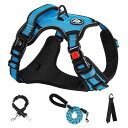 NESTROAD 犬 ハーネス 犬用胴輪 調節可能 夜間反射 小型犬/中型犬/大型犬 通気性 メッシュ 歩行補助 散歩 しつけ用 軽量 安全 おしゃれ 引っ張り...