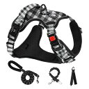 NESTROAD 犬 ハーネス 犬用胴輪 調節可能 夜間反射 小型犬/中型犬/大型犬 通気性 メッシュ 歩行補助 散歩 しつけ用 軽量 安全 おしゃれ 引っ張り...