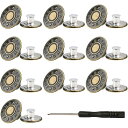 ジーンズボタン ウエスト 調整 17 mm 10個セットメタルボタン ねじ込み式ジーンズボタン 取り付け簡単 DIYハンドメイド 引き込み式 専用ドライバー付き