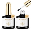 MODELONES ジェルネイル トップコート 10ml 2本セット ノンワイプ 拭き取り不要 大容量 UV/LED対応 速乾 長持ち、Top Coat 最上級...