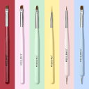 Modelones ネイルブラシセット ネイル筆セット ジェルネイル用筆セット ふでセット ビルダーグルーブラシ ネイルアートラインブラシ ネイルドットペンなど...