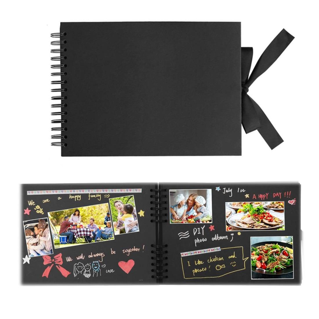 Doyime スクラップブック フォトアルバム 手作りアルバム diy 貼るタイプ 大容量 誕生日 記念日 結婚式 卒業 写真収納 記念集 育児日記 贈り物 思...