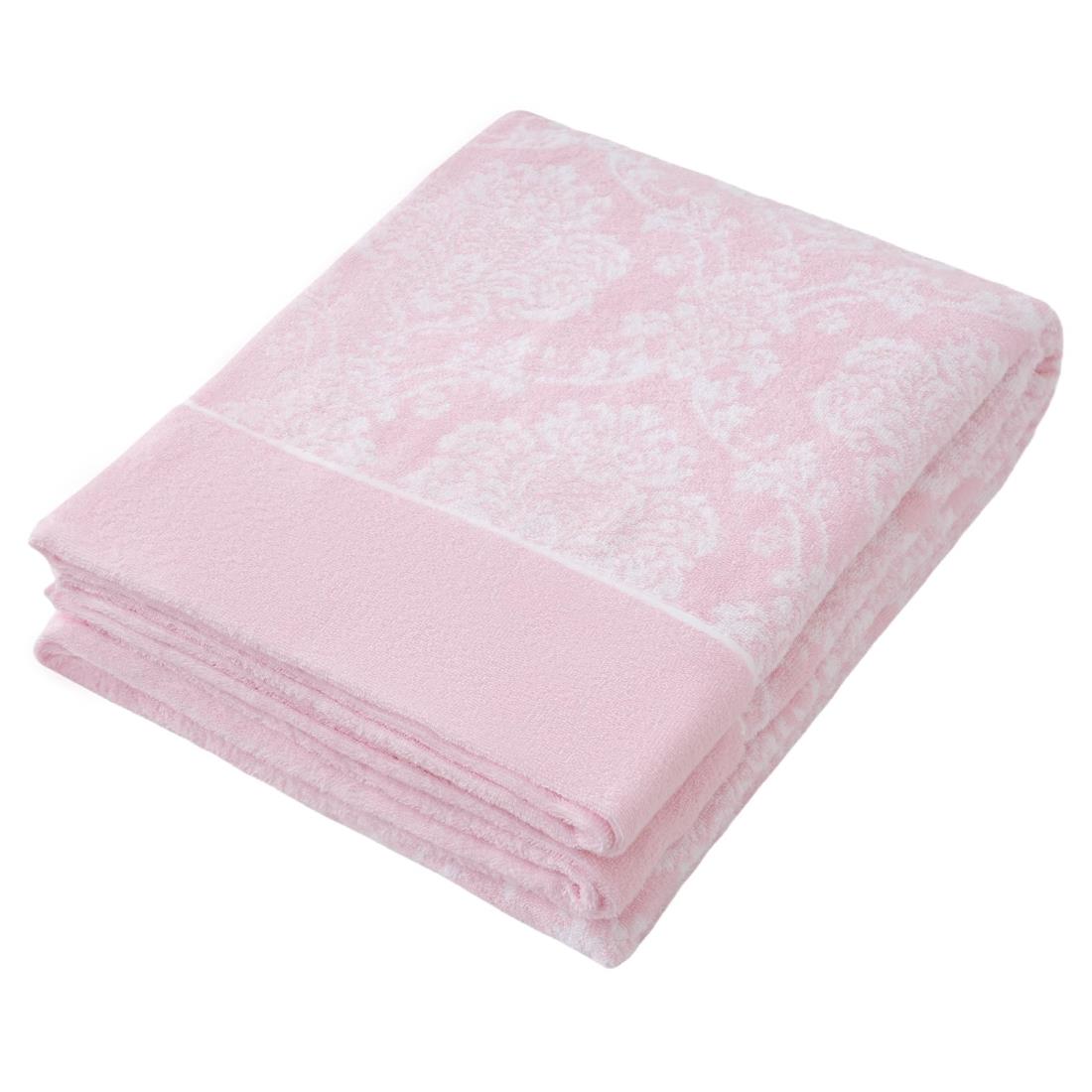 SE タオルケット シングル 夏用 ブランケット 綿100％ おしゃれ 柔らかい ふんわり 吸湿速乾 抗菌防臭 洗える オールシーズン快適 140cmx200cm （からくさ·ピンク） 「SE Softexly」