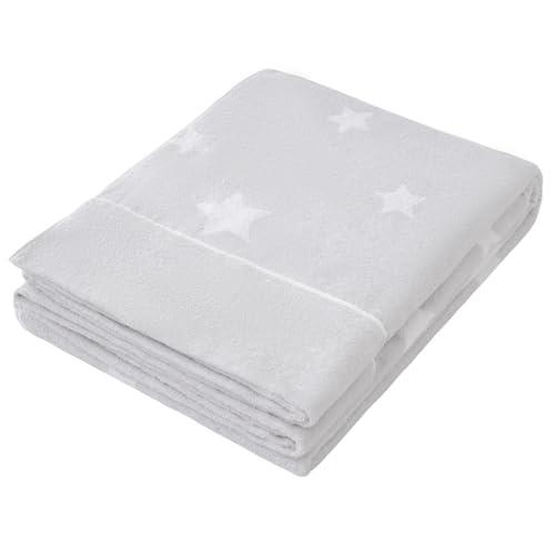 SE タオルケット セミダブル 夏用 ブランケット 綿100％ 可愛い 柔らかい ふんわり 吸湿速乾 抗菌防臭 洗える オールシーズン 160cmx200cm （ほし·グレー） 「SE Softexly」